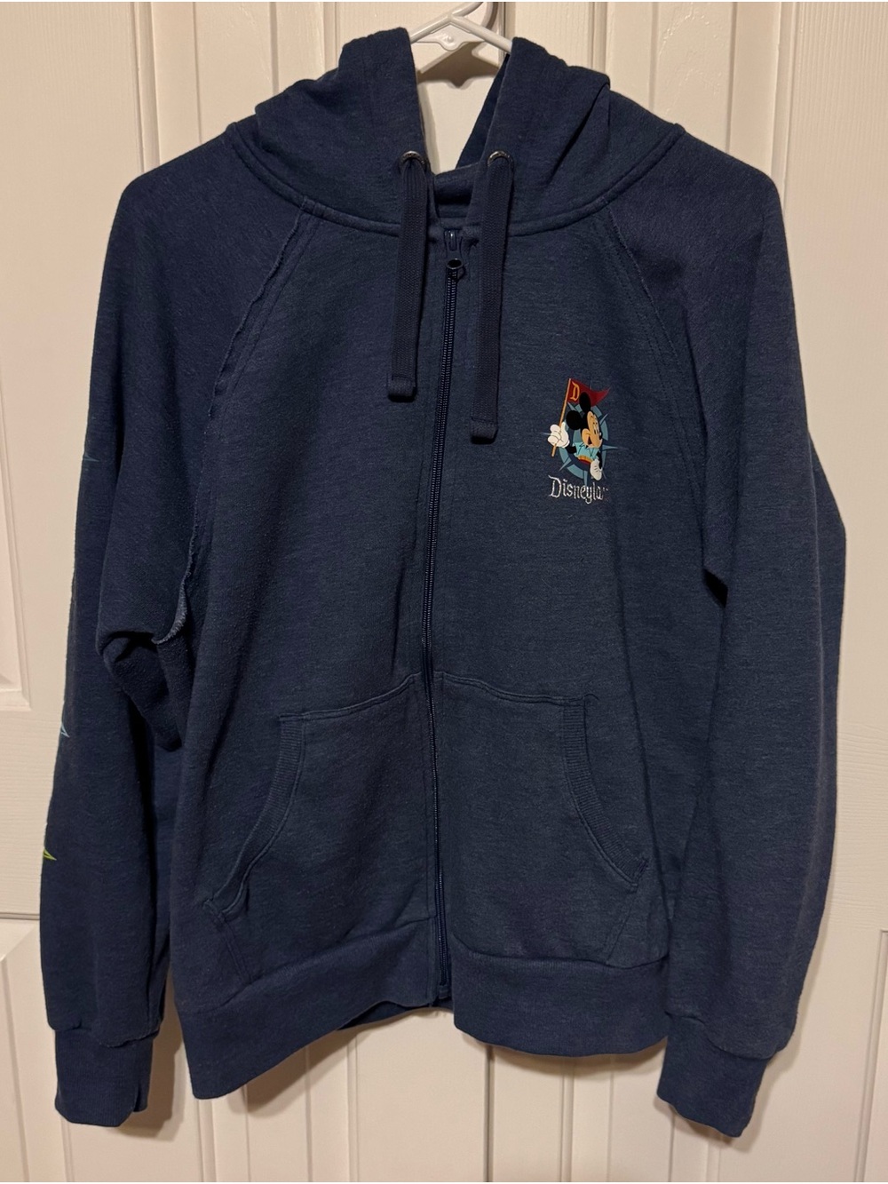 Disney Parks XL Disneyland Four Parks Icon Map Mickey Mouse Hoodie Blue Unisex